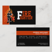 Brandweerman/brandweerman visitekaartjes (Voorkant / Achterkant)