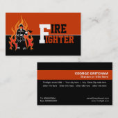 Brandweerman/brandweerman visitekaartjes (Voorkant / Achterkant)