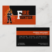 Brandweerman/brandweerman visitekaartjes (Voorkant / Achterkant)