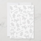 Brandweerman brandweerwagen verjaardagsuitnodiging kaart (Achterkant)