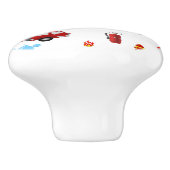 Brandweerman Brandweerwagen Vrachtwagen Kinder Jon Keramische Knop (Zijkant)