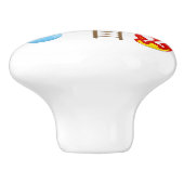 Brandweerman Brandweerwagen Vrachtwagen Kinder Jon Keramische Knop (Zijkant)