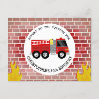 Brandweerman Bricks Brandweerwagen Vlammen Verjaar