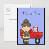 Brandweerman Briefkaart (Voorkant / Achterkant)
