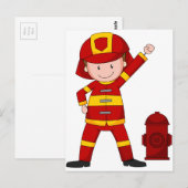 brandweerman briefkaart (Voorkant / Achterkant)