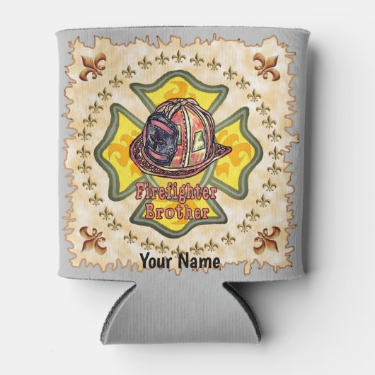 Brandweerman broer blikjeskoeler (Voorkant)