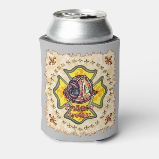 Brandweerman broer blikjeskoeler (Blikje Achterkant)