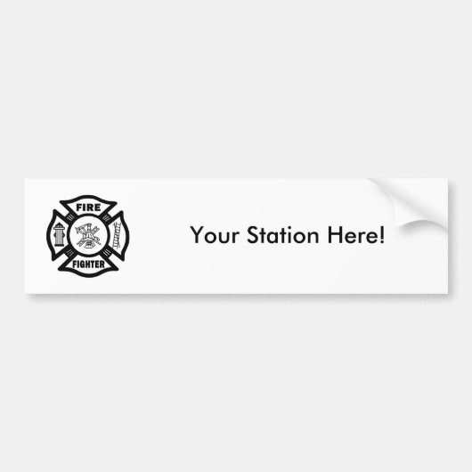 Brandweerman Bumpersticker (Voorkant)