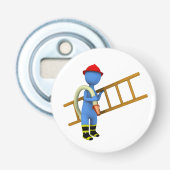 brandweerman button flesopener (Voorkant)