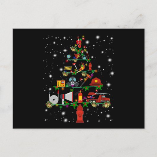 Brandweerman Cadeau | Prettig Kerstfeest Brandweer Feestdagenkaart (Voorkant)