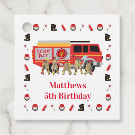 Brandweerman Child Birthday Party Theme Design Bedankjes Labels