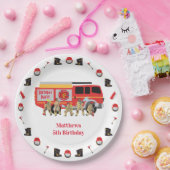Brandweerman Child Birthday Party Theme Design Papieren Bordje (Feest)