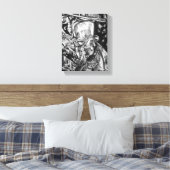 Brandweerman - Courage - houtskooltekening Canvas Afdruk (Insitu (Slaapkamer))