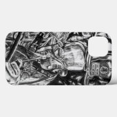 Brandweerman - Courage - houtskooltekening Case-Mate iPhone Case (Achterkant (horizontaal))