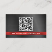 Brandweerman Custom Fire Logo Metallic QR-code Visitekaartje (Achterkant)
