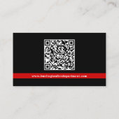Brandweerman Custom Logo QR Code Brandweer Visitekaartje (Achterkant)