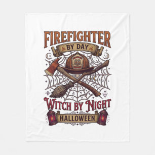 Brandweerman Dag Heks Nacht Halloween Helm Bijl B Fleece Deken