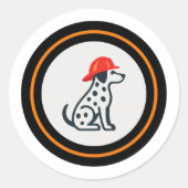 Brandweerman Dalmatiër Sticker (Voorkant)