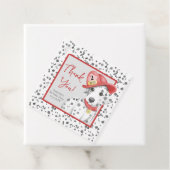 Brandweerman Dalmatische Vlekken Verjaardag Dank u Bedankjes Labels (In situ)