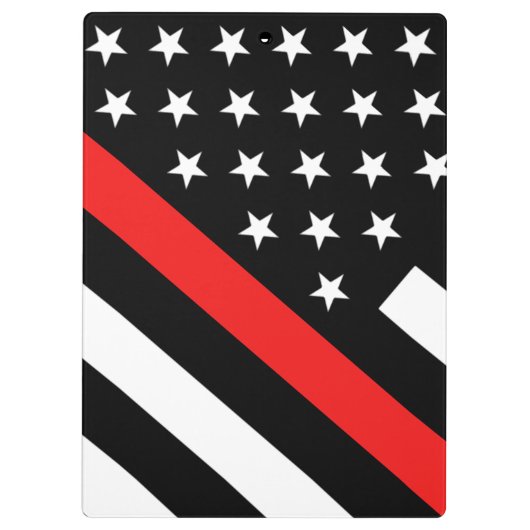 Brandweerman - de vlag van de dunne rode lijn klembord (Achterkant)