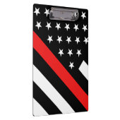 Brandweerman - de vlag van de dunne rode lijn klembord (Rechts)