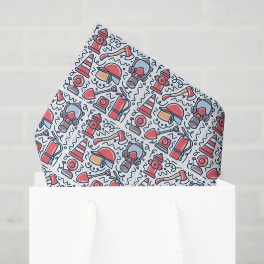 Brandweerman Decoupage Tissuepapier (Cadeauzakje)