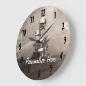 Brandweerman die de lijnen bedient grote klok (Hoek)