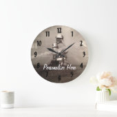 Brandweerman die de lijnen bedient grote klok (Huis)