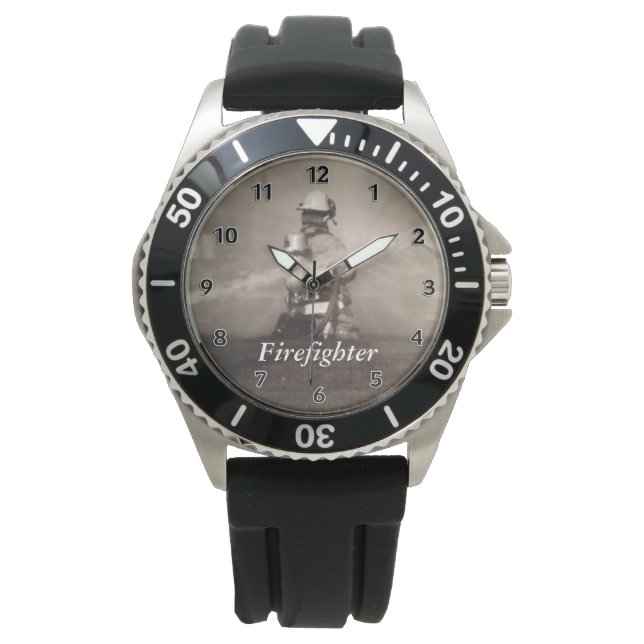 Brandweerman die de lijnen bedient horloge (Voorkant)