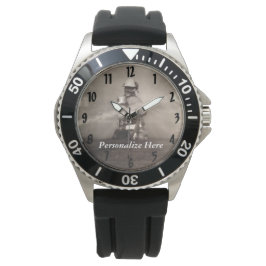 Brandweerman die de lijnen bedient horloge