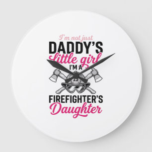 Brandweerman Dochter Citaat Vector T-shirt Ontwerp Grote Klok