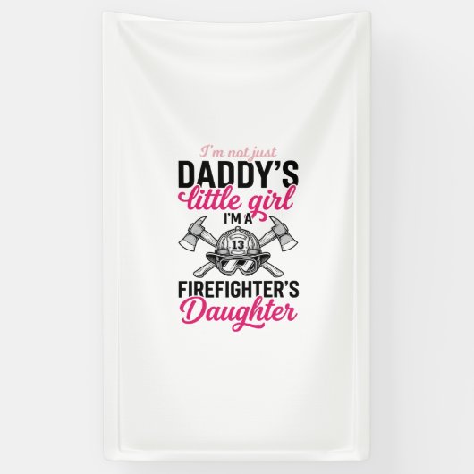 Brandweerman Dochter Citaat Vector T-shirt Ontwerp Spandoek (Verticaal)