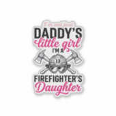 Brandweerman Dochter Citaat Vector T-shirt Ontwerp Sticker (Voorkant)