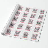 Brandweerman Dochter Vintage Cadeaupapier (Uitgerold)