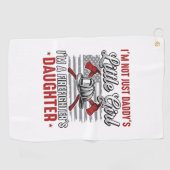 Brandweerman Dochter Vintage Golfhanddoek (Horizontaal)