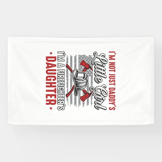 Brandweerman Dochter Vintage Spandoek (Horizontaal)
