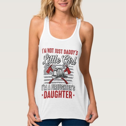 Brandweerman Dochter Vintage Tanktop (Voorkant)
