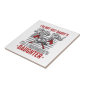 Brandweerman Dochter Vintage Tegeltje (Zijkant)