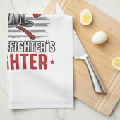 Brandweerman Dochter Vintage Theedoek (Quarter Fold)