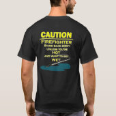 , brandweerman (donker) t-shirt (Achterkant)