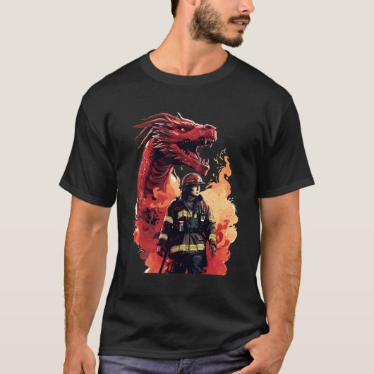Brandweerman Dragon - Brandweerman T-shirt (Voorkant)