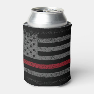 Brandweerman Dunne Rode Lijn Amerikaanse Vlag Koel Blikjeskoeler