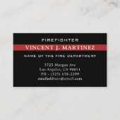 Brandweerman Dünne Rode Lijn Brandweer Visitekaartje (Voorkant)
