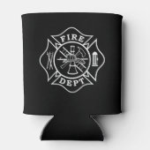 Brandweerman Dunne Rode Lijn Fles Koeler (Achterkant)