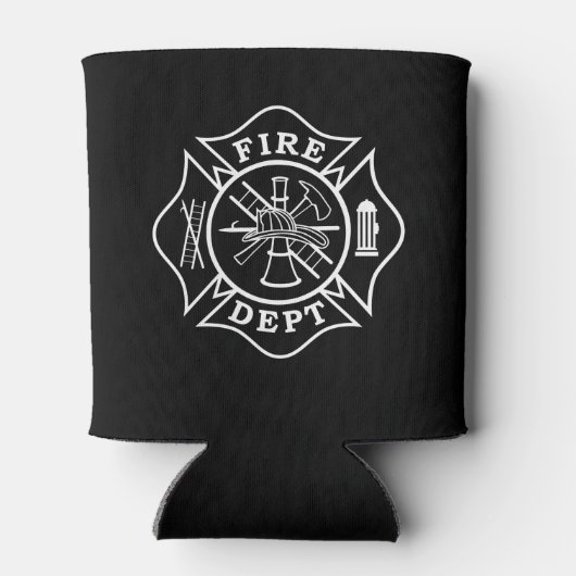 Brandweerman Dunne Rode Lijn Fles Koeler (Achterkant)