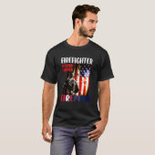 Brandweerman Echtgenoot Vader Brandweerman Amerika T-shirt (Voorkant volledig)
