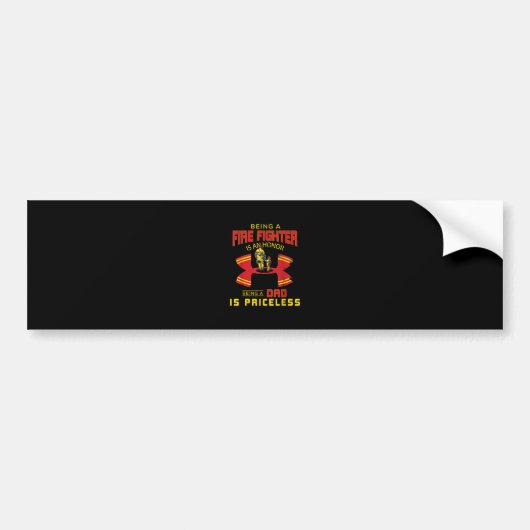 brandweerman - een brandweervader bumpersticker (Voorkant)