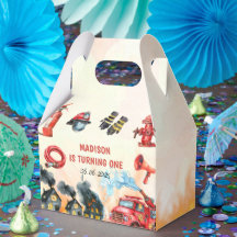 Brandweerman eerste verjaardag brandweerauto