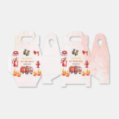 Brandweerman eerste verjaardag brandweerauto bedankdoosjes (Uitgevouwen)