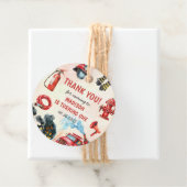 Brandweerman eerste verjaardagsfeest bedankjes labels (In situ)